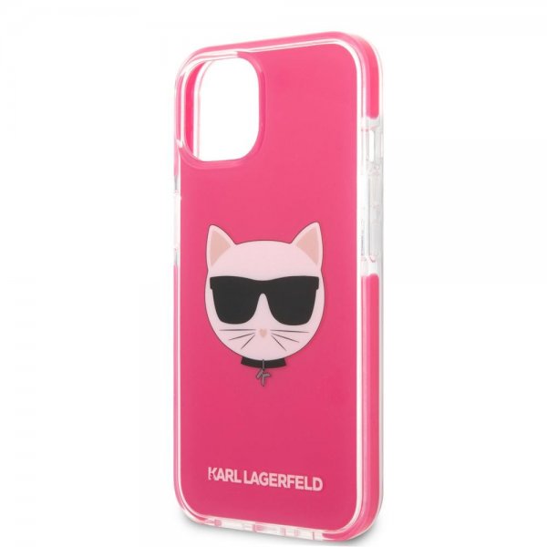 Karl Lagerfeld iPhone 13/14/15 Skal Choupette Fuchsia