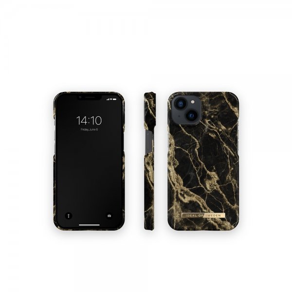 Ideal of Sweden iPhone 13 Skal Fashion Case Golden Smoke Marble