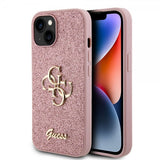 Guess iPhone 13 Skal Fixed Glitter Rosa