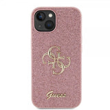 Guess iPhone 13 Skal Fixed Glitter Rosa
