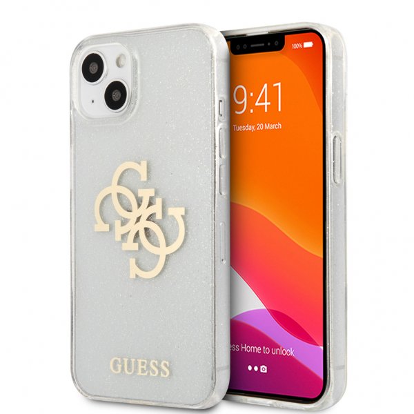 Guess iPhone 13 Skal Full Glitter Transparent