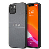 Guess iPhone 13 Skal Hot Stamp Metal Logo Grå