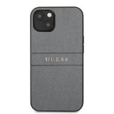 Guess iPhone 13 Skal Hot Stamp Metal Logo Grå