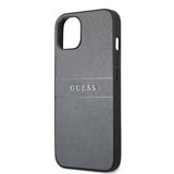 Guess iPhone 13 Skal Hot Stamp Metal Logo Grå