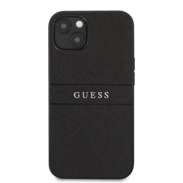 Guess iPhone 13 Skal Hot Stamp Metal Logo Svart