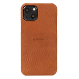 Krusell iPhone 13 Skal Leather Cover Cognac