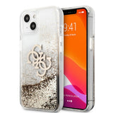 Guess iPhone 13 Skal Liquid Glitter Guld
