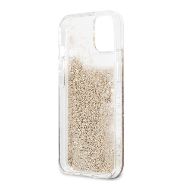 Guess iPhone 13 Skal Liquid Glitter Guld