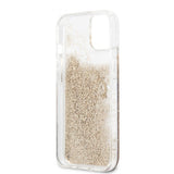 Guess iPhone 13 Skal Liquid Glitter Guld
