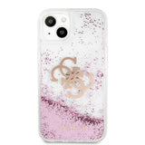 Guess iPhone 13 Skal Liquid Glitter Rosa