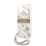 Guess iPhone 13 Skal Marble Design Stripe Grå