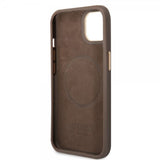 Guess iPhone 13 Skal Metal Plate Logo MagSafe Brun