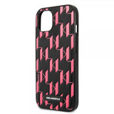 Karl Lagerfeld iPhone 13 Skal Monogram Pattern Rosa