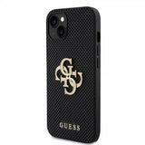 Guess iPhone 13 Skal Perforated Glitter Svart