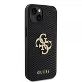 Guess iPhone 13 Skal Perforated Glitter Svart