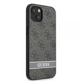 Guess iPhone 13 Skal Printed Stripe Bottom Grå