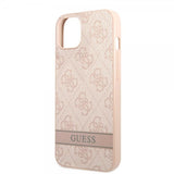 Guess iPhone 13 Skal Printed Stripe Bottom Rosa