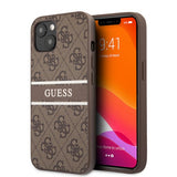 Guess iPhone 13 Skal Printed Stripe Brun