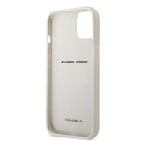 Ferrari iPhone 13 Skal Real Carbon Metal Logo Silver