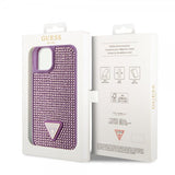 Guess iPhone 13 Skal Rhinestone Lila