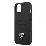 Guess iPhone 13 Skal Saffiano Double Cardslot Svart