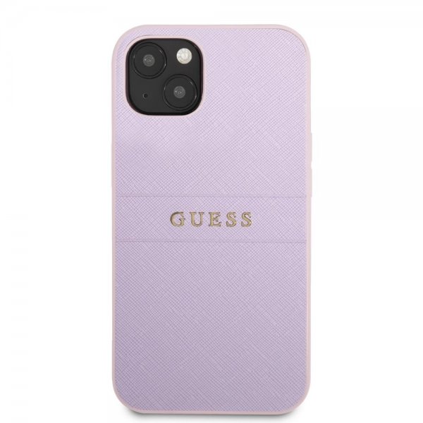 Guess iPhone 13 Skal Saffiano Metal Logo Lila