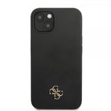 Guess iPhone 13 Skal Silicone Metal Logo 4G Svart
