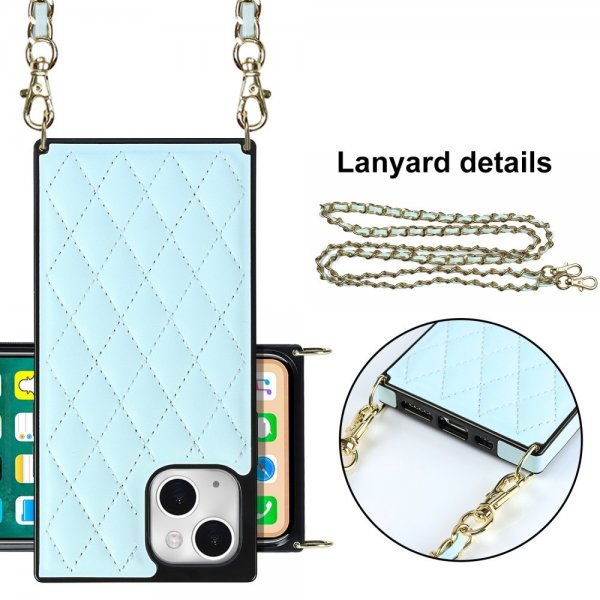 iPhone 13 Skal Square med Strap Blå