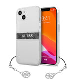 Guess iPhone 13 Skal Stripe Charm Grå