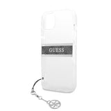 Guess iPhone 13 Skal Stripe Charm Grå