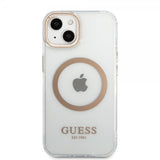 Guess iPhone 13 Skal Transparent MagSafe Guld Transparent