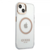 Guess iPhone 13 Skal Transparent MagSafe Guld Transparent
