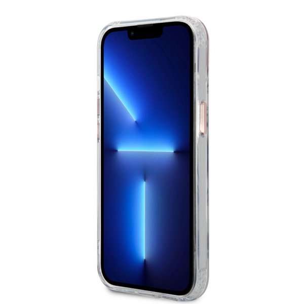 Guess iPhone 13 Skal Transparent MagSafe Rosa Transparent