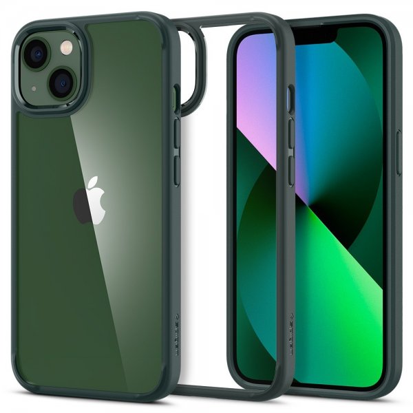 Spigen iPhone 13 Skal Ultra Hybrid Midnight Green