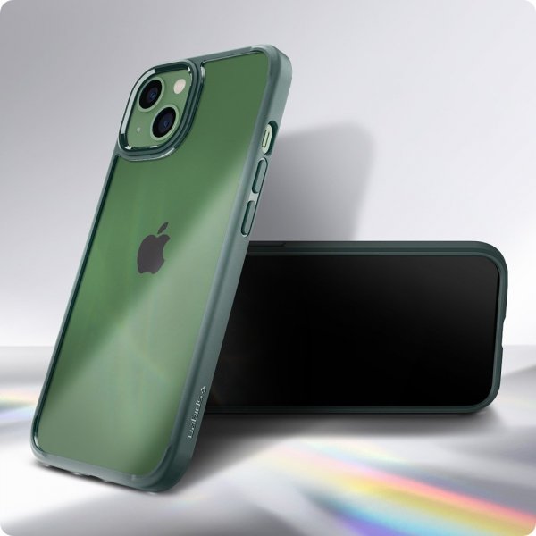 Spigen iPhone 13 Skal Ultra Hybrid Midnight Green