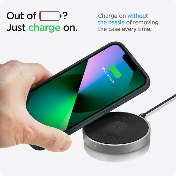 Spigen iPhone 13 Skal Ultra Hybrid Midnight Green