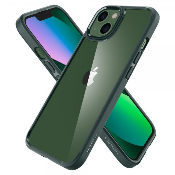 Spigen iPhone 13 Skal Ultra Hybrid Midnight Green