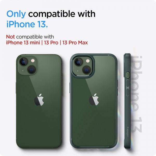 Spigen iPhone 13 Skal Ultra Hybrid Midnight Green