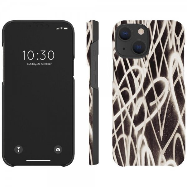 agood company iPhone 13 Skal Växtbaserat Graffiti Heart Black White