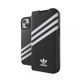 Adidas iPhone 14 Fodral 3 Stripes Booklet Case Svart Vit