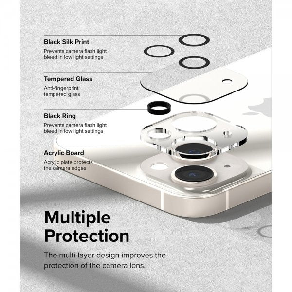 Ringke iPhone 14/iPhone 14 Plus Kameraskydd Camera Protector Glass 2-pack