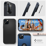 Spigen iPhone 14/iPhone 14 Plus Kameraskydd Glas.tR Optik 2-pack Svart