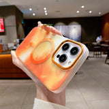 iPhone 14 Skal Mönster Abstrakt Orange