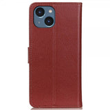 iPhone 14 Plus Fodral Litchi Brun