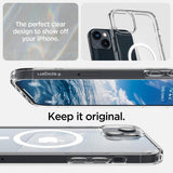 Spigen iPhone 14 Plus Skal Crystal Hybrid MagFit Vit