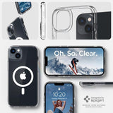 Spigen iPhone 14 Plus Skal Crystal Hybrid MagFit Vit