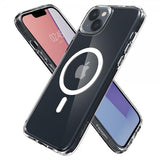 Spigen iPhone 14 Plus Skal Crystal Hybrid MagFit Vit