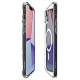 Spigen iPhone 14 Plus Skal Crystal Hybrid MagFit Vit