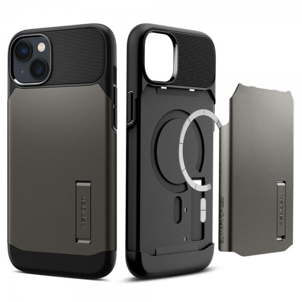 Spigen iPhone 14 Plus Skal Slim Armor MagFit Gunmetal