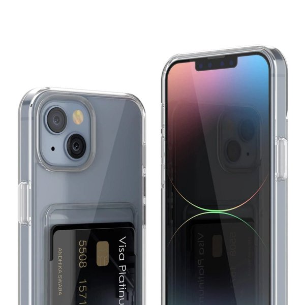 Rvelon iPhone 14 Skal Korthållare Transparent